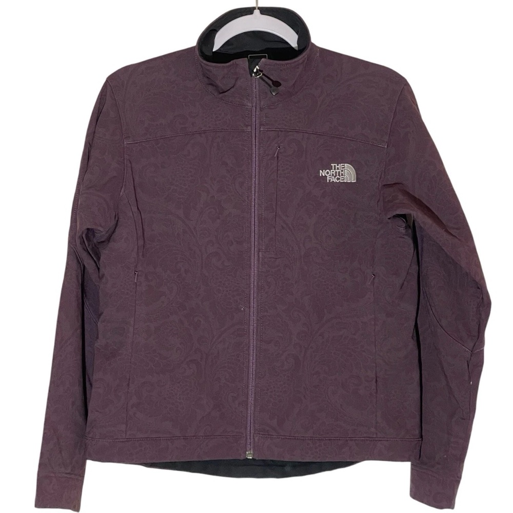 North Face Purple TNF APEX Bionic Full Zip floral pattern Jacket Size P Small